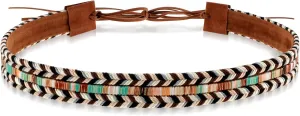 0.7852 Inch Hat Bands for Women Cowboy Hat Band, Cowboy Hat Band for Men Ethnic Western Rural Hat Belts Western Hat Band for Women Men Cowgirl Rope Belt (Braid)