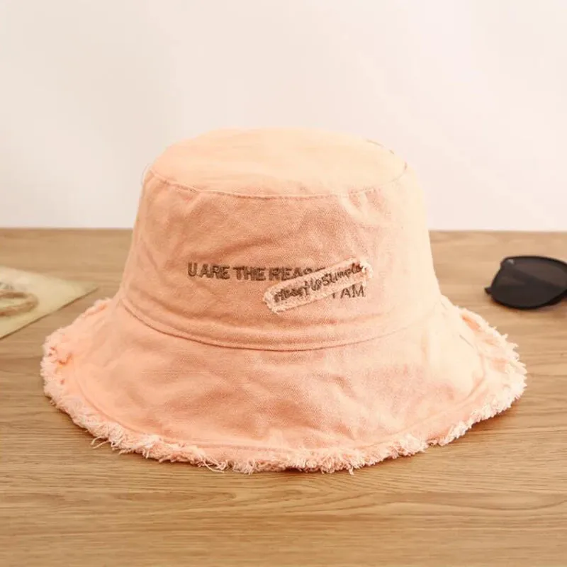 Amozae-Women's Bucket Hat Panama Fashion Sun Visor Breathable Fisherman Protection Hat Ponytail Cap Summer Hats Beach Sun Hats