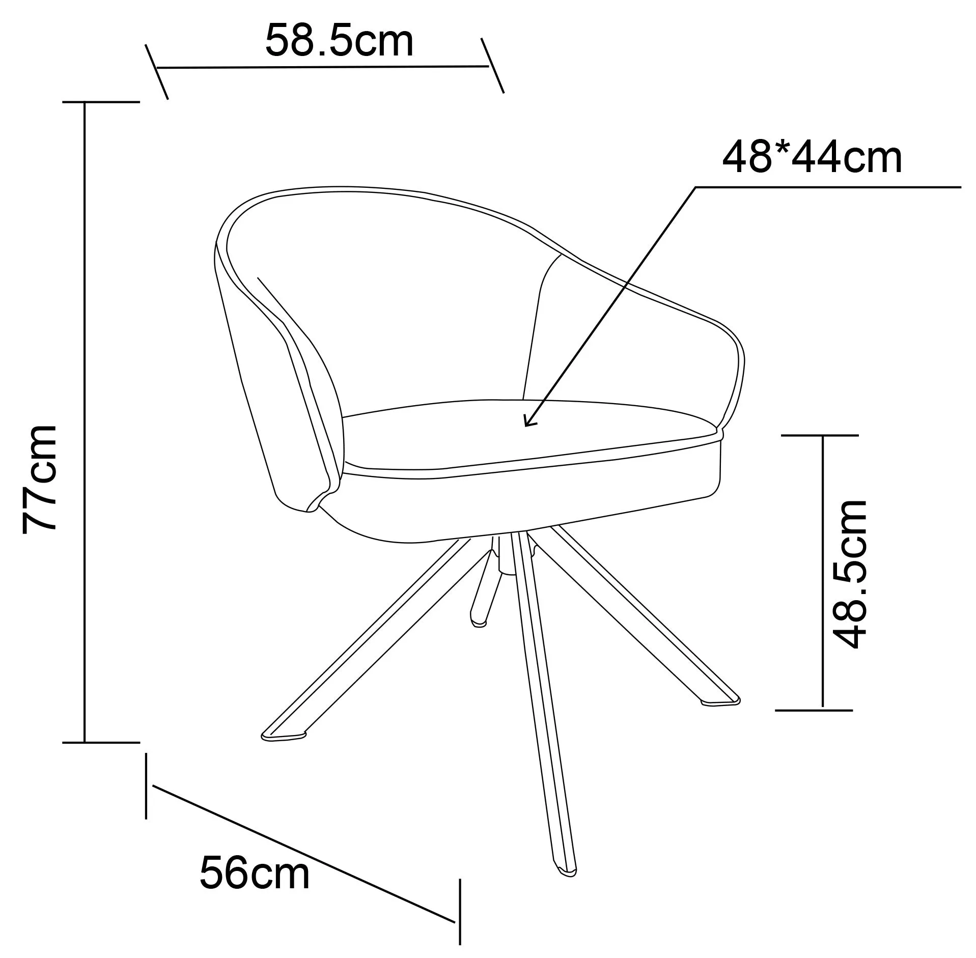 Aspire Swivel Armchair Cream Fabric