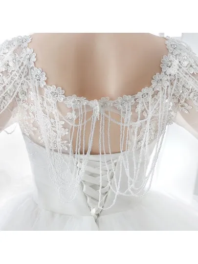 Beading Appliques Ball Gown Wedding Dress