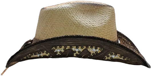 BEDISE THE OCEAN Biege Straw Cowboy Hat by Austin
