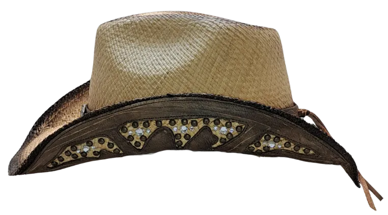 BEDISE THE OCEAN Biege Straw Cowboy Hat by Austin