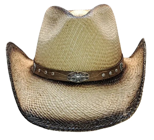 BEDISE THE OCEAN Biege Straw Cowboy Hat by Austin