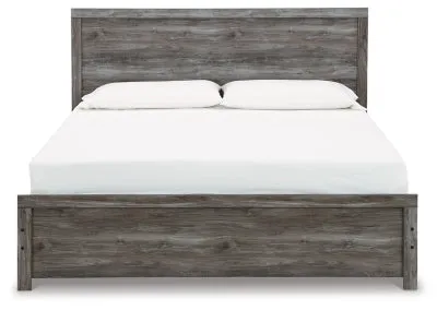 Bronyan King Panel Bed with Mirrored Dresser and 2 Nightstands