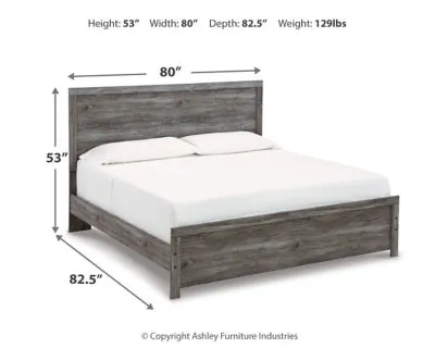 Bronyan King Panel Bed with Mirrored Dresser and 2 Nightstands