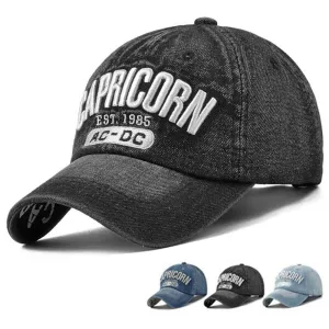 CAPRICORN 3D Letter Embroidery Baseball Cap Outdoor Sports Golf Caps Trucker hat Men's and Women's Universal hats
