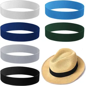 Cindeer 6 Pieces Stretchable Hat Band for Women Cowboy Hat Band for Men Panama Straw Accessories, 6 Colors