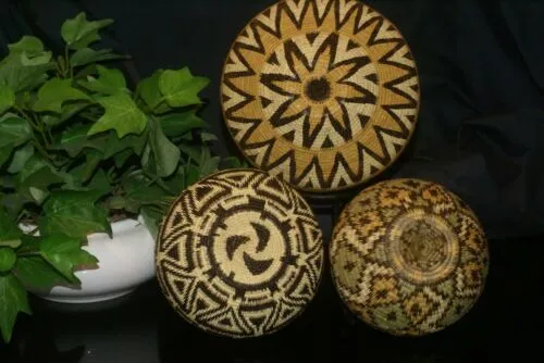 Colorful Highly Collectible & Unique Wounaan Indian Art Hösig Di Minute Minuscule Tight Weave Finest Art Geometric motif Basket 30026 DARIEN RAINFOREST PANAMA MUSEUM QUALITY INTRICATE MINUSCULE WEAVING black brown & white beige
