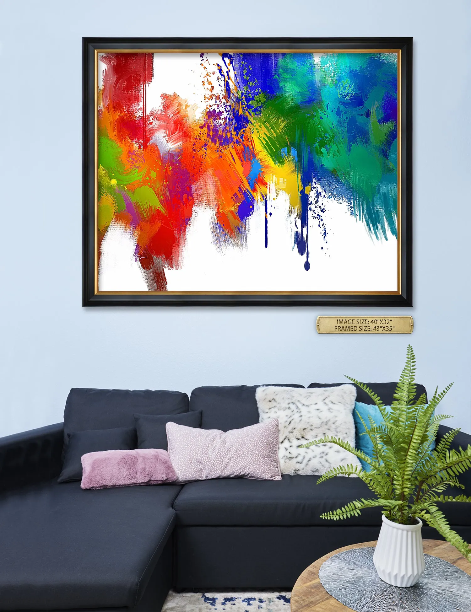 Colorful paint Abstract Wall Art.