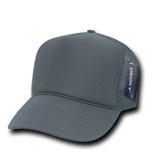 Decky Classic Trucker Hats Caps Foam Mesh Two Tone Blank Plain Solid Snapback