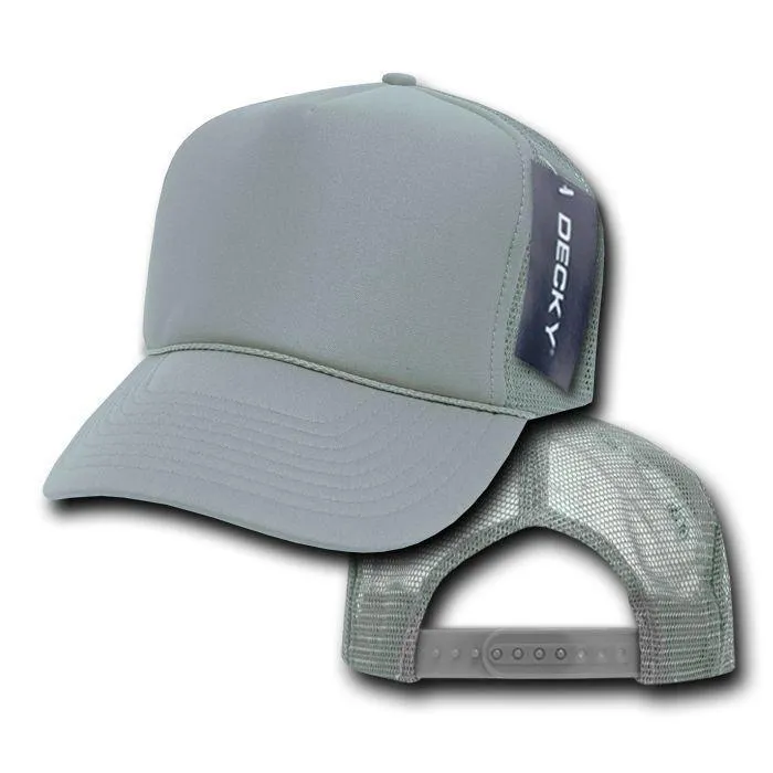 Decky Classic Trucker Hats Caps Foam Mesh Two Tone Blank Plain Solid Snapback