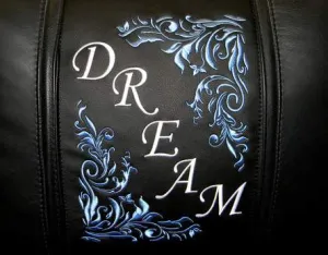 Dream Floral Diagonal Blue Logo Panel