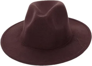 Dvbfufv Women Men's Fedora Hat Women Men's Winter Autumn Elegant Wide Brim Jazz Hat Women Men's Panama Church Hat