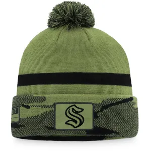 Fanatics Men's Military Camouflage Knitted Cuffed Pom Pom Hat