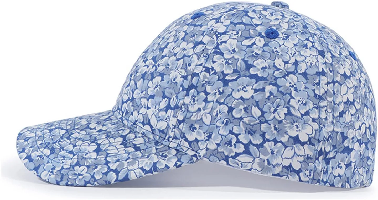 Floral Baseball Cap Cotton Dad Hat Adjustable Print Ball Cap for Women