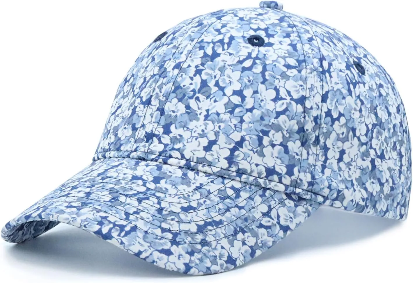 Floral Baseball Cap Cotton Dad Hat Adjustable Print Ball Cap for Women