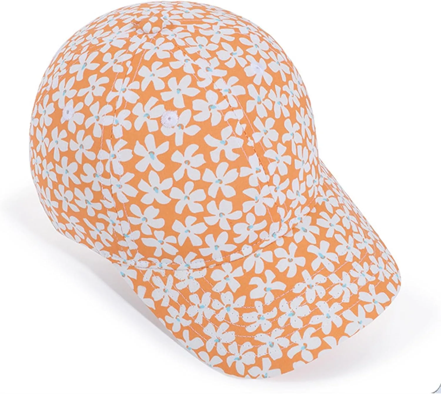 Floral Baseball Cap Cotton Dad Hat Adjustable Print Ball Cap for Women