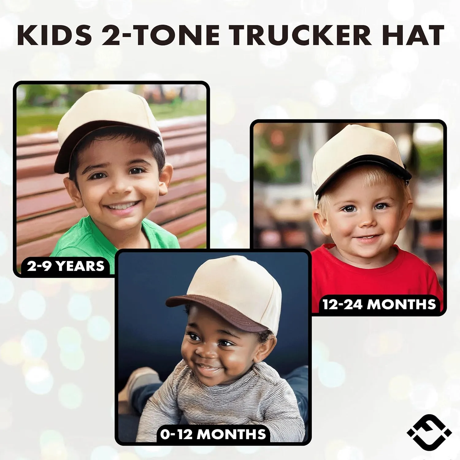 Funky Junque Premium Kids Trucker Hat Vintage Snapback Baseball Cap - Toddler Designs, Infant Sizes