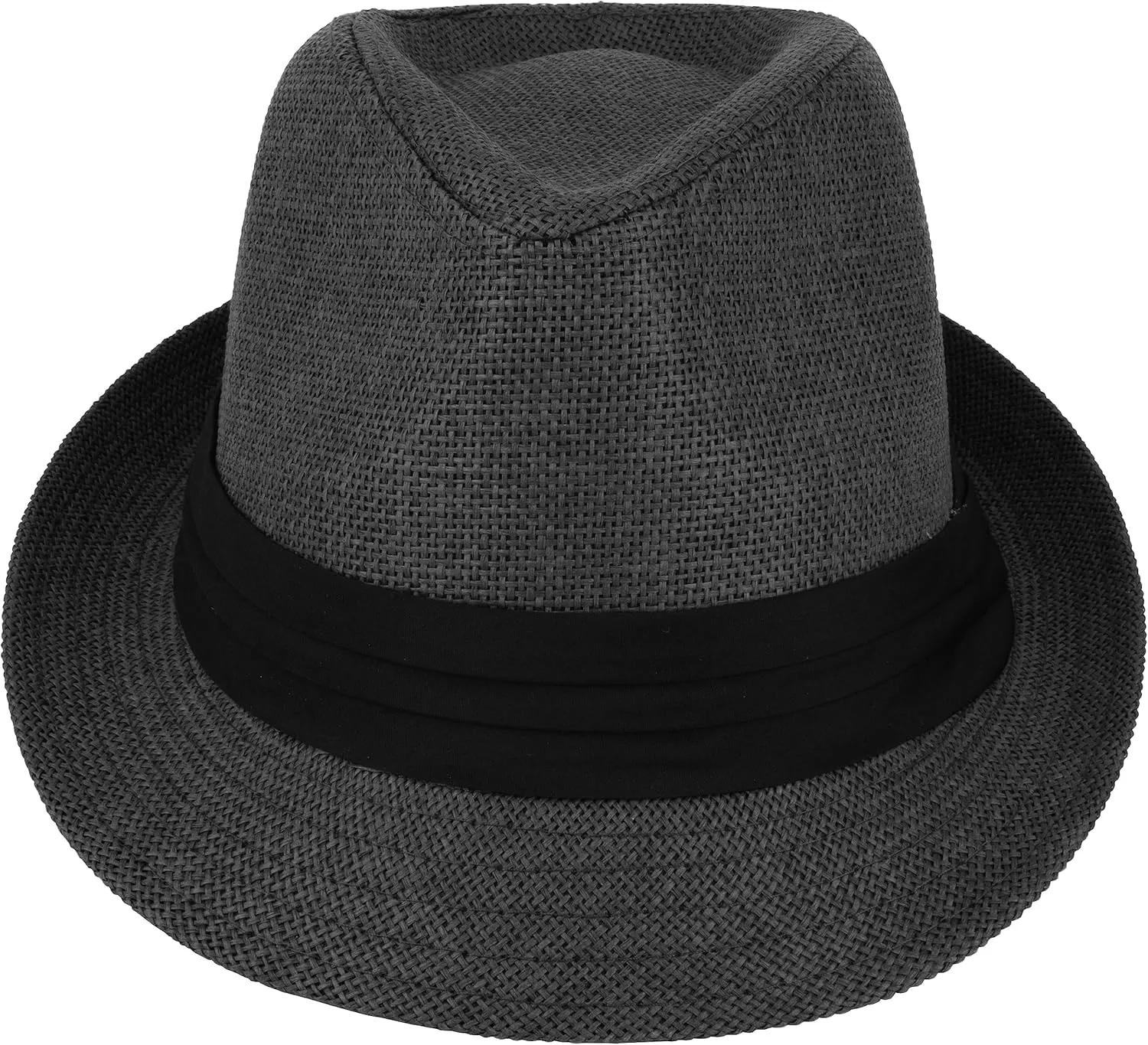Gelante Summer Fedora Panama Straw Hats with Black Band