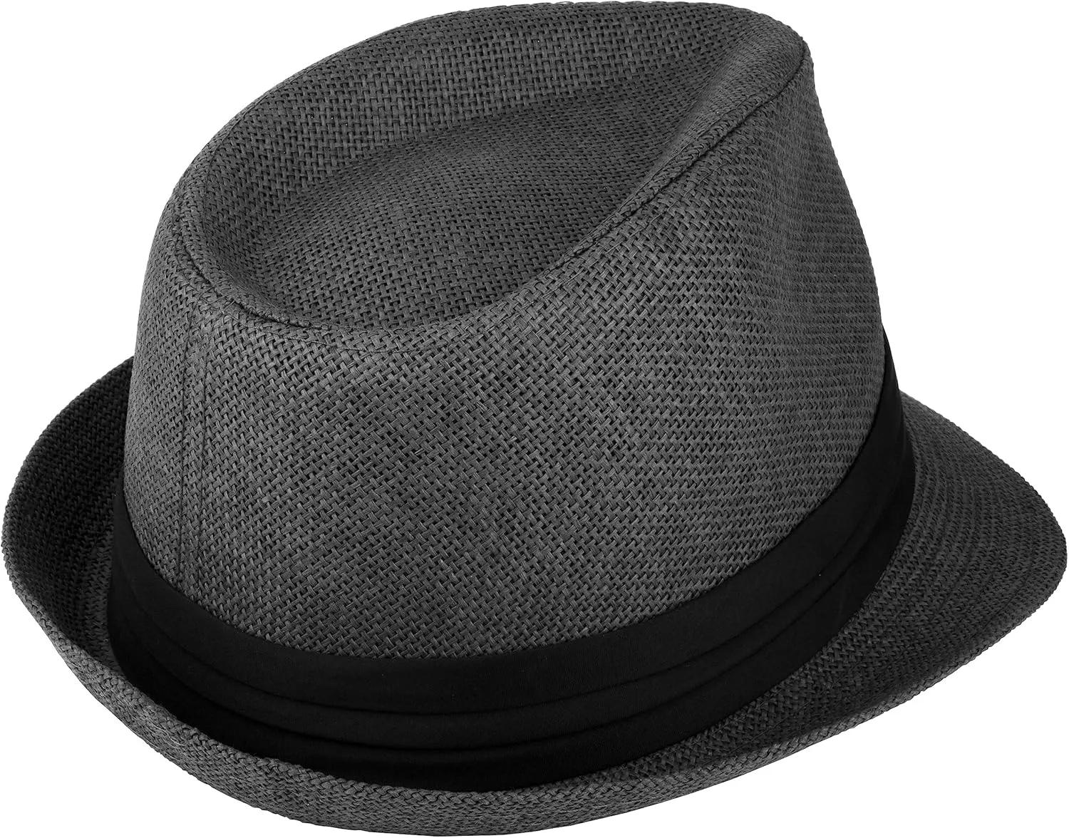 Gelante Summer Fedora Panama Straw Hats with Black Band