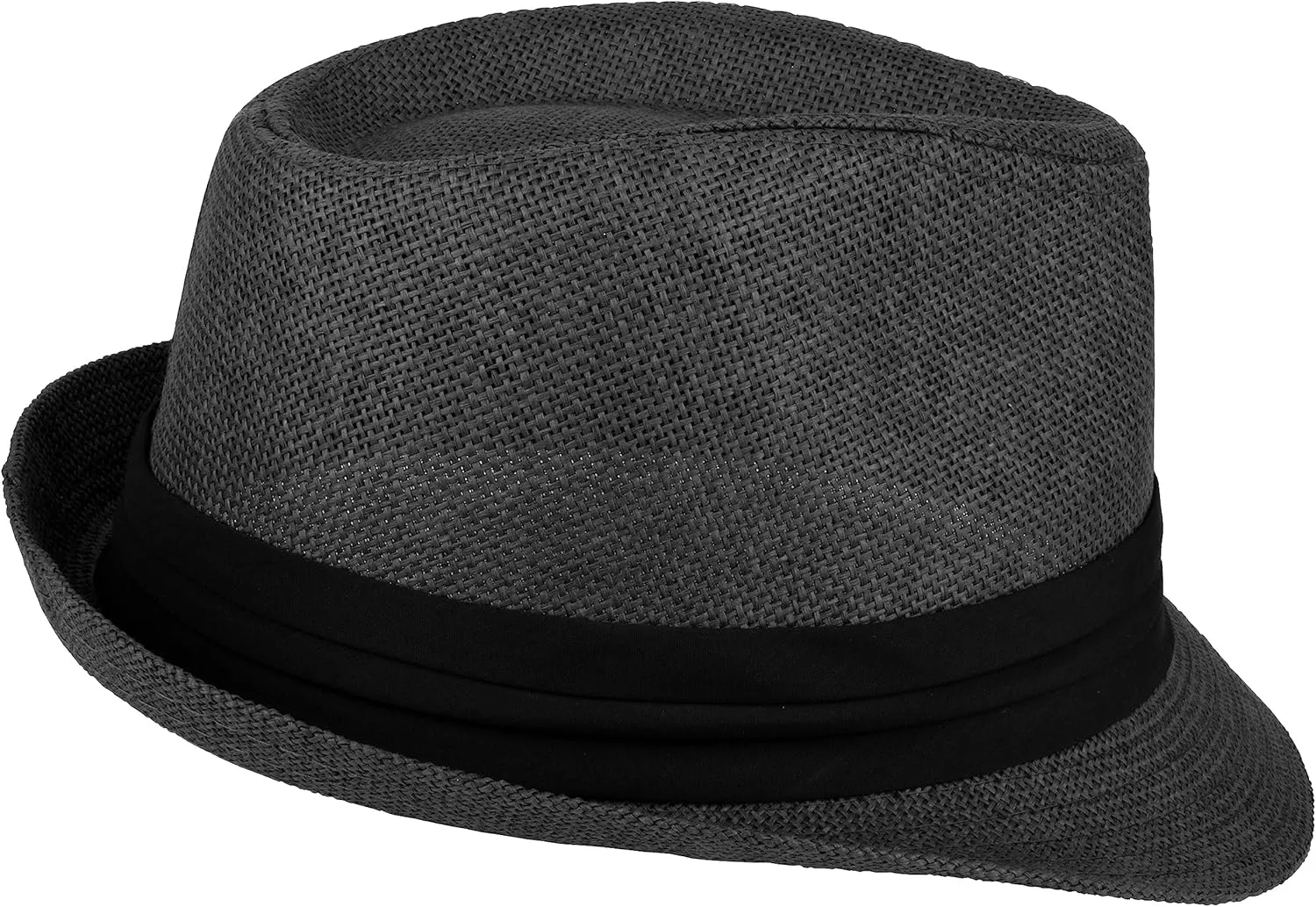 Gelante Summer Fedora Panama Straw Hats with Black Band