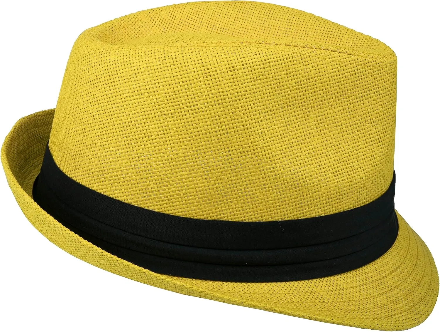 Gelante Summer Fedora Panama Straw Hats with Black Band