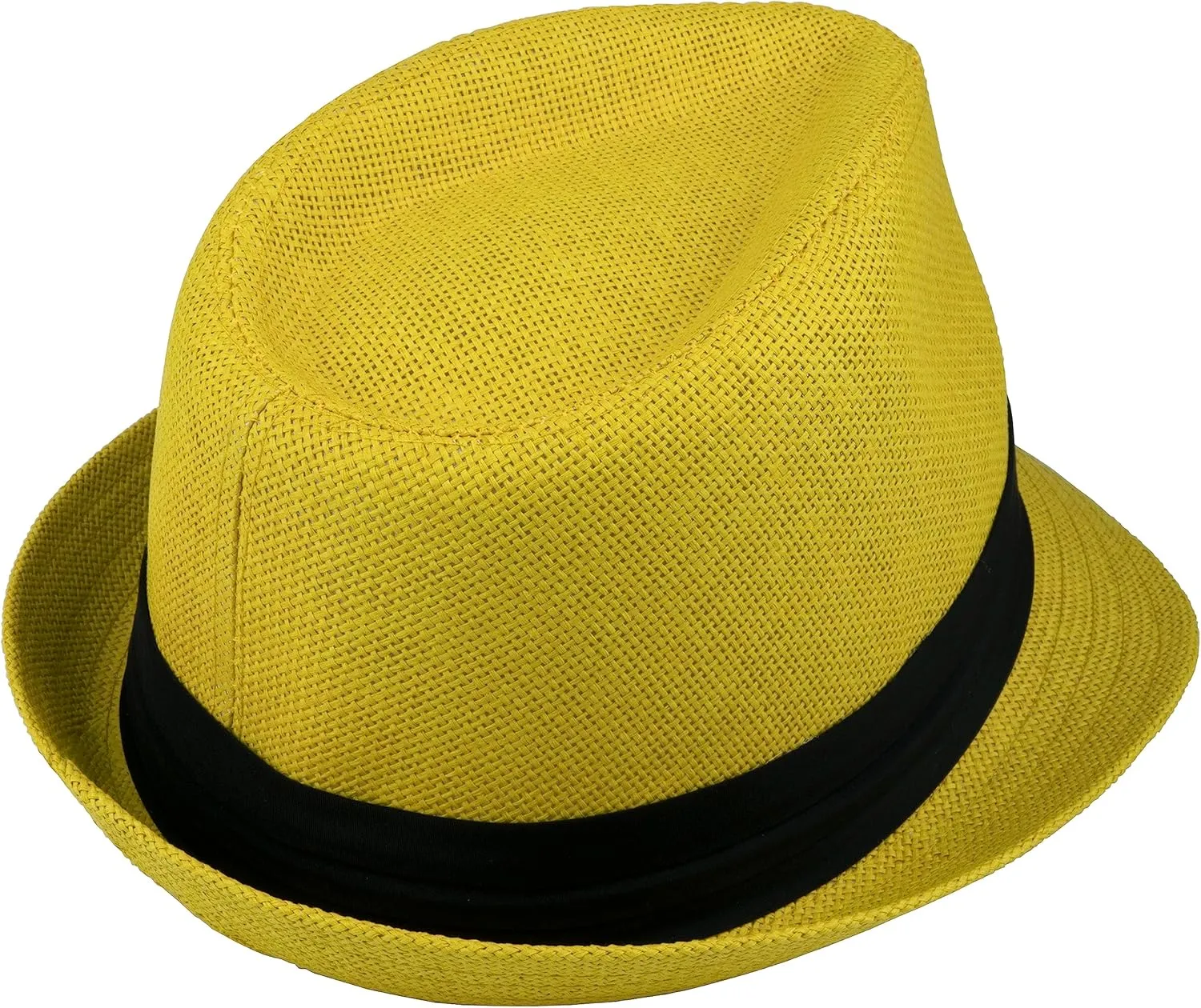 Gelante Summer Fedora Panama Straw Hats with Black Band