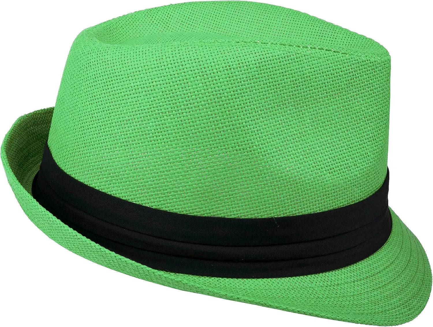 Gelante Summer Fedora Panama Straw Hats with Black Band