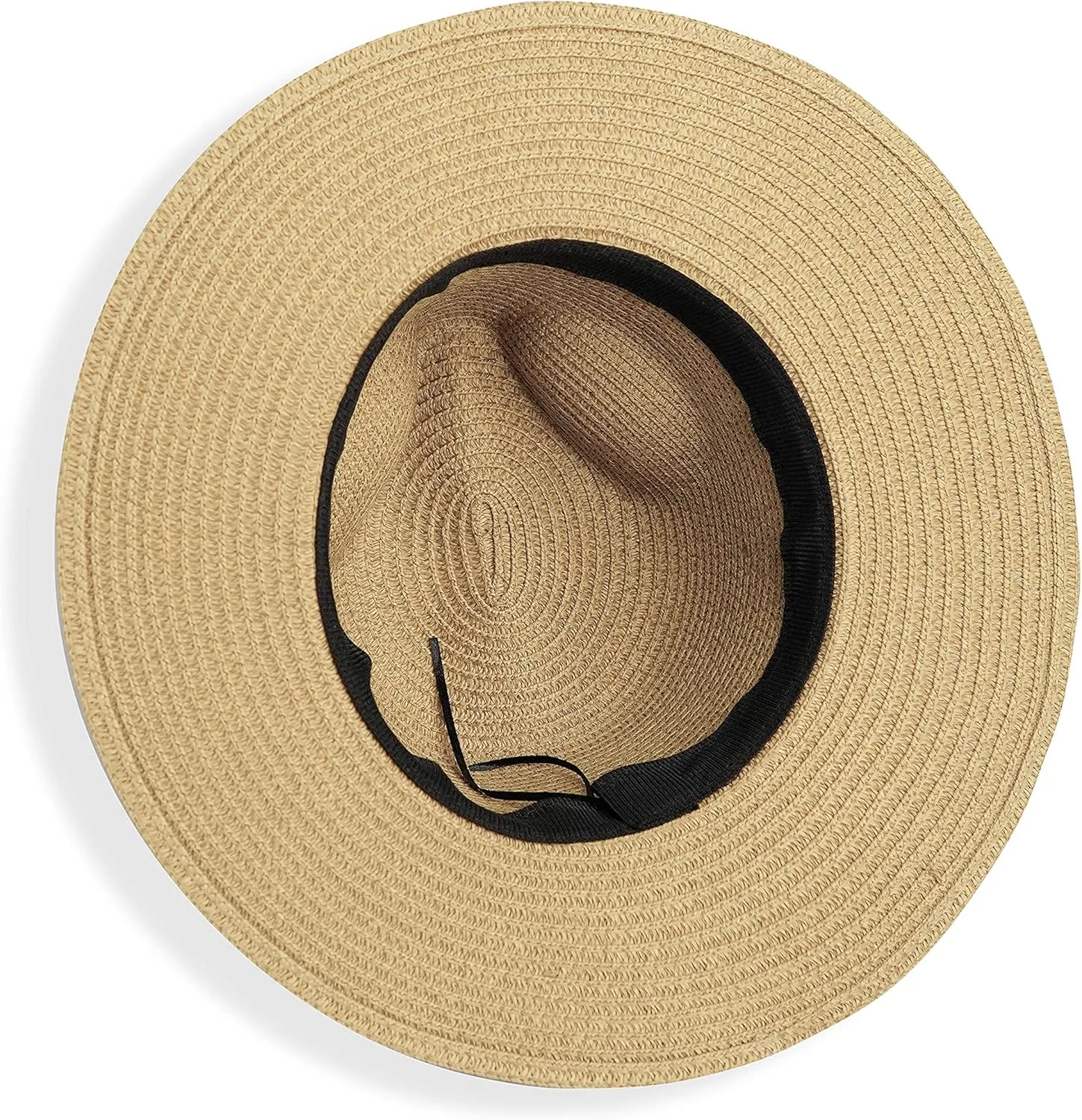 Girls Panama Wide-Brim Floppy Straw Sun-Hat Roll up Foldable Fedora Hat Summer Beach(2 Sizes:5 to9 Years;9 to 19Years)