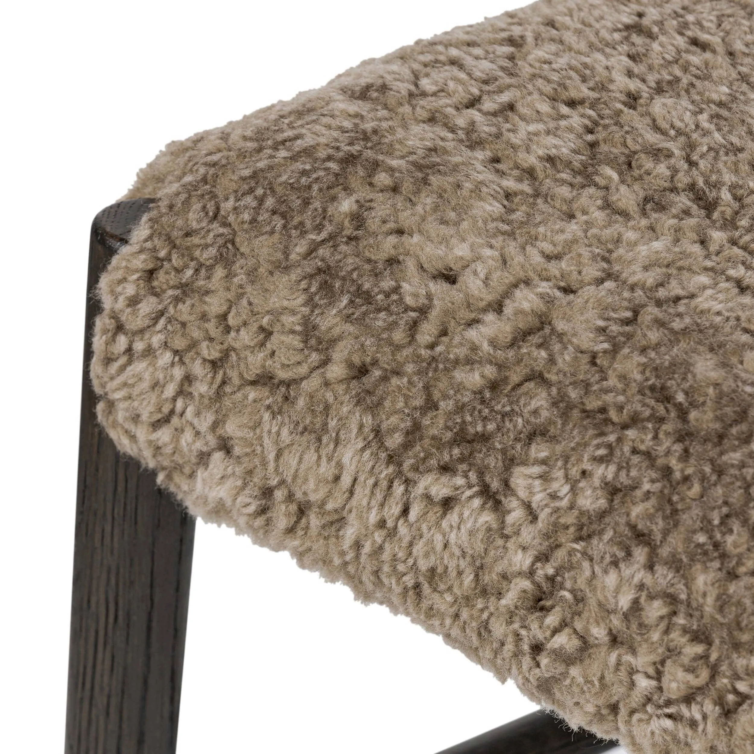 Glenmore Dining Chair, Taupe Shearling/Light Carbon, Set of 2