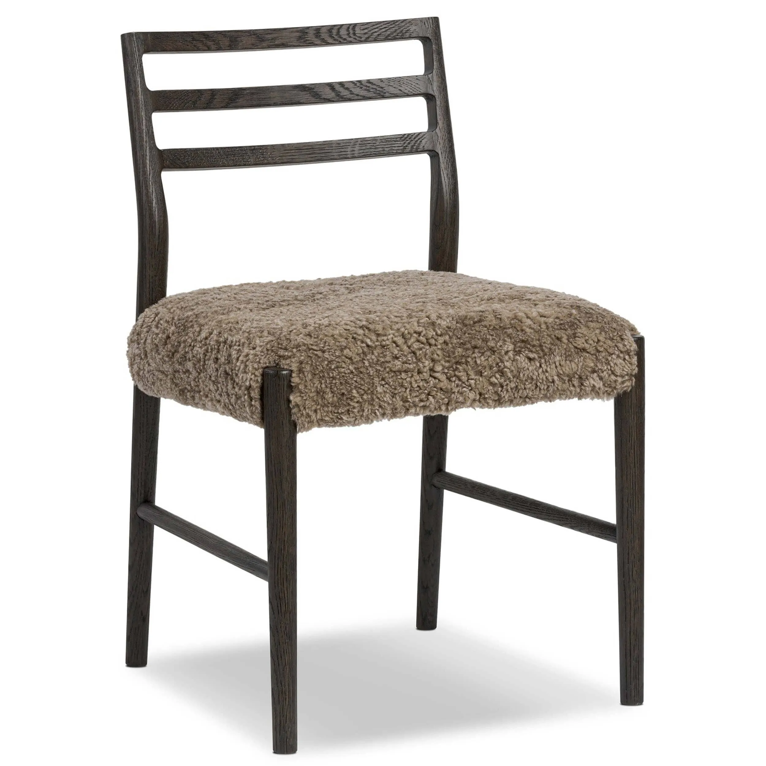 Glenmore Dining Chair, Taupe Shearling/Light Carbon, Set of 2