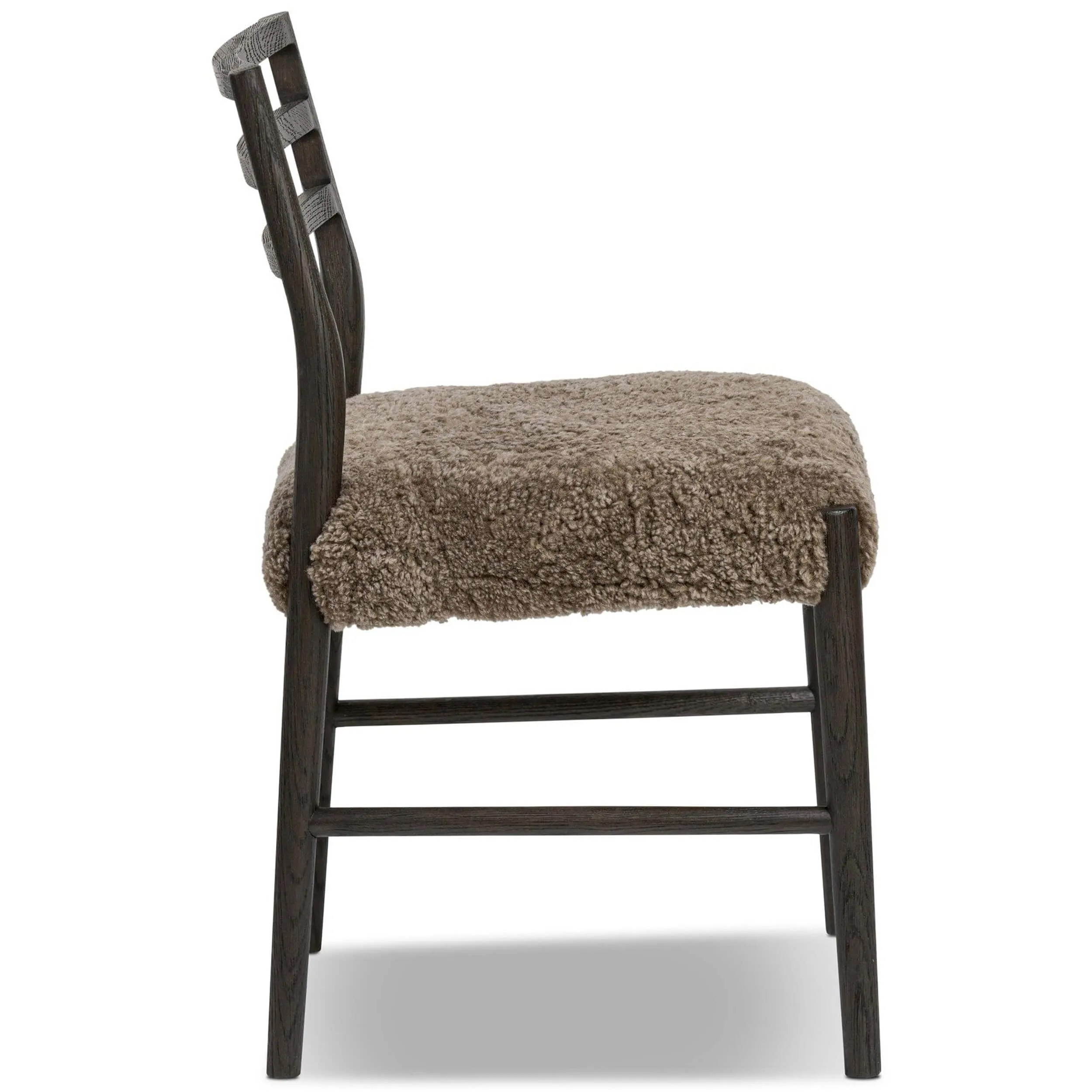 Glenmore Dining Chair, Taupe Shearling/Light Carbon, Set of 2