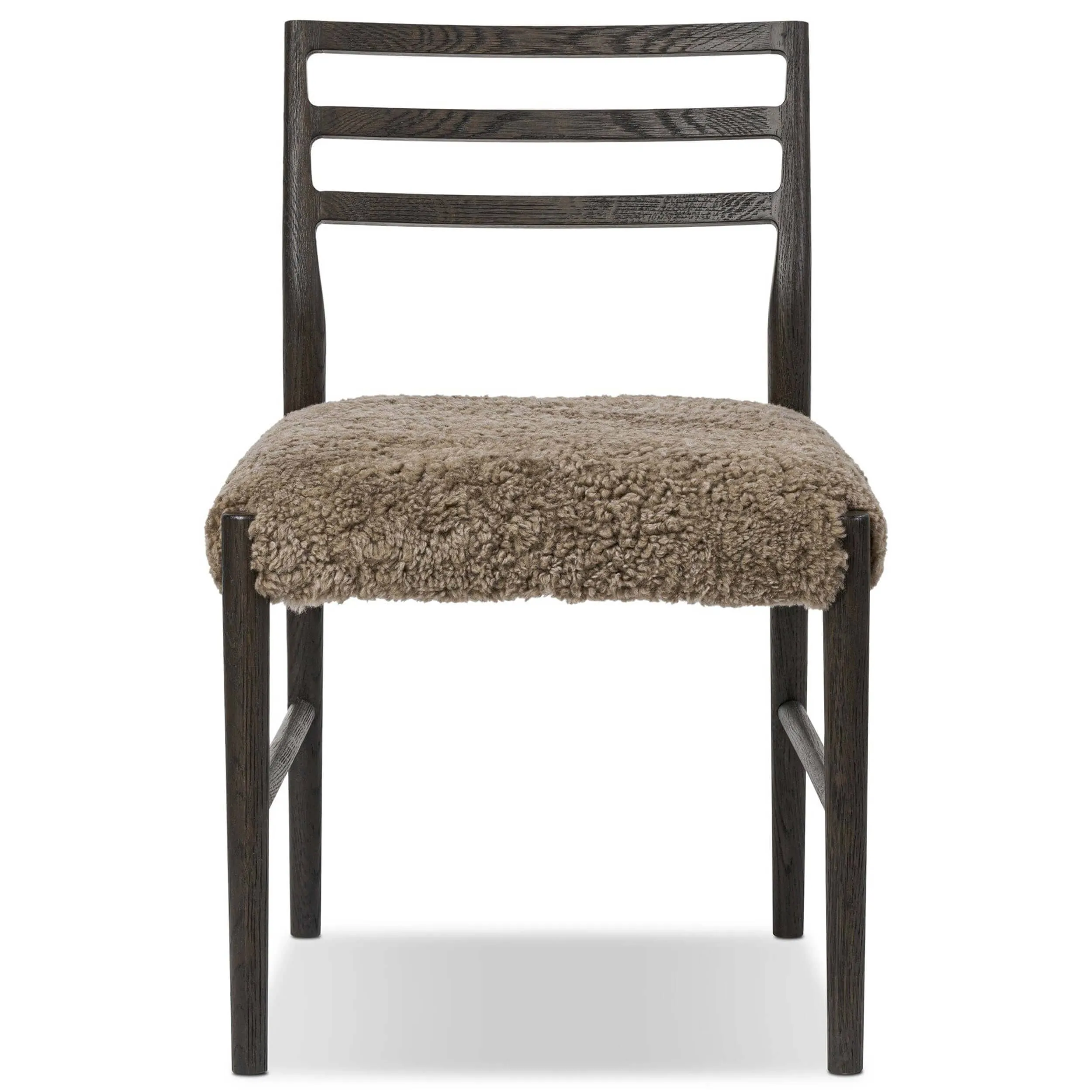Glenmore Dining Chair, Taupe Shearling/Light Carbon, Set of 2