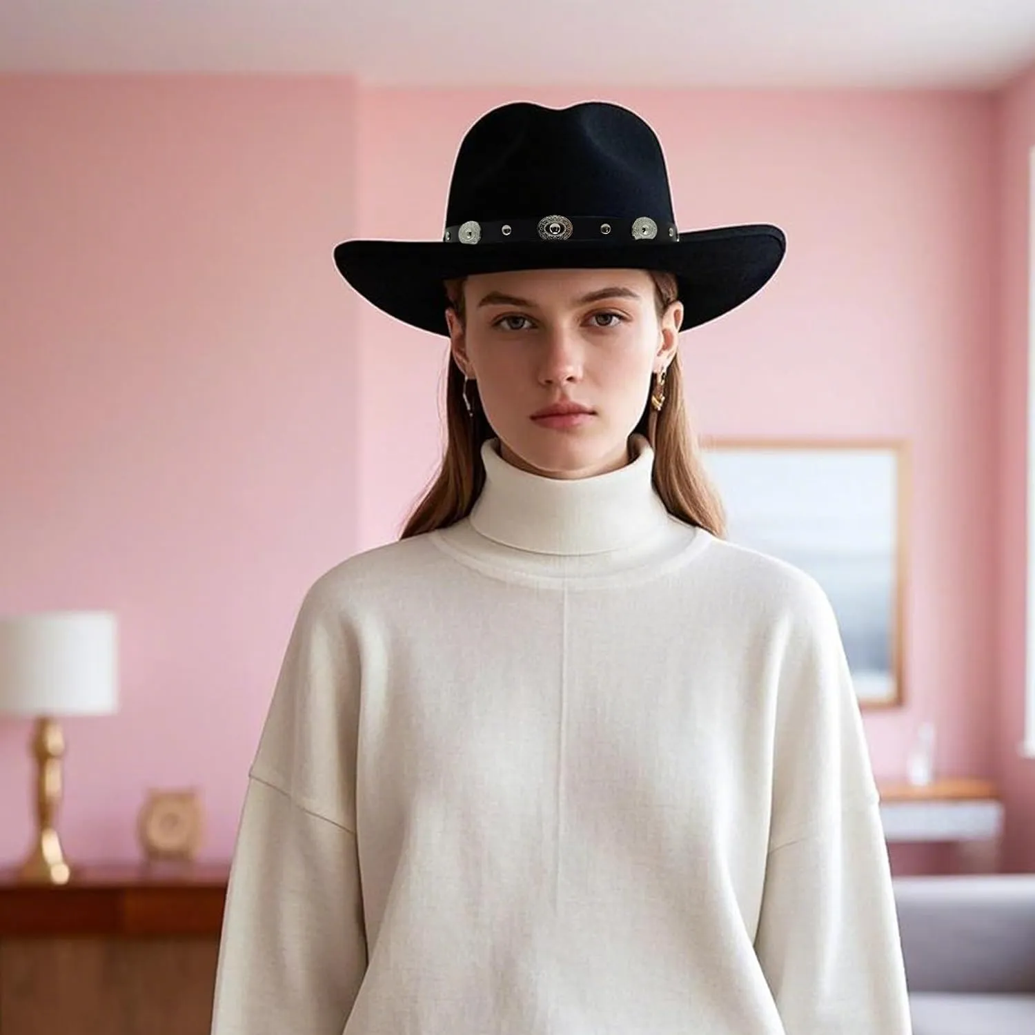 Hat Bands for Cowboy and Cowgirl Western Accesories for Men and Women Leather Style Hat Belt Band