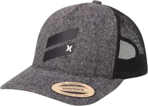 Hurley Men's Trucker Hat - Lightweight Breathable Poly Mesh Back Curved Bill Baseball Cap with Adjustable Snap Closure