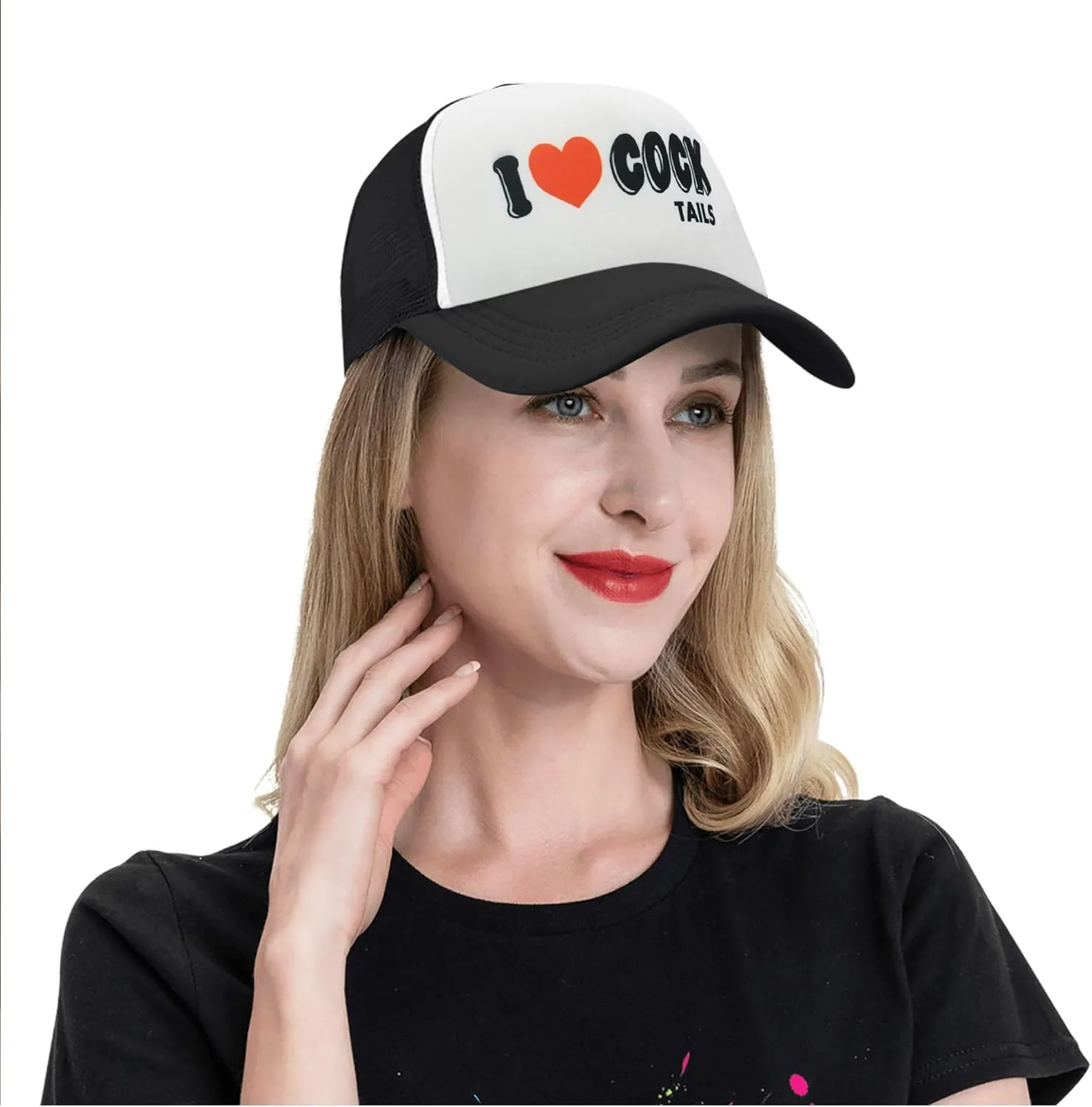 I Love Cocktails Trucker Hat, Funny Gag Gifts for Men Women, Gag Joke Baseball Snapback Cap