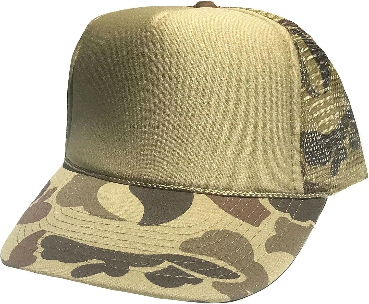 Impecgear Two Tone Camo Hunting Trucker Baseball Foam Mesh Hats Caps for Outdoors Travel