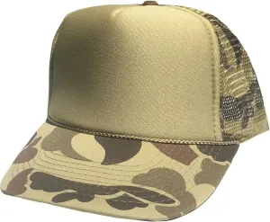 Impecgear Two Tone Camo Hunting Trucker Baseball Foam Mesh Hats Caps for Outdoors Travel