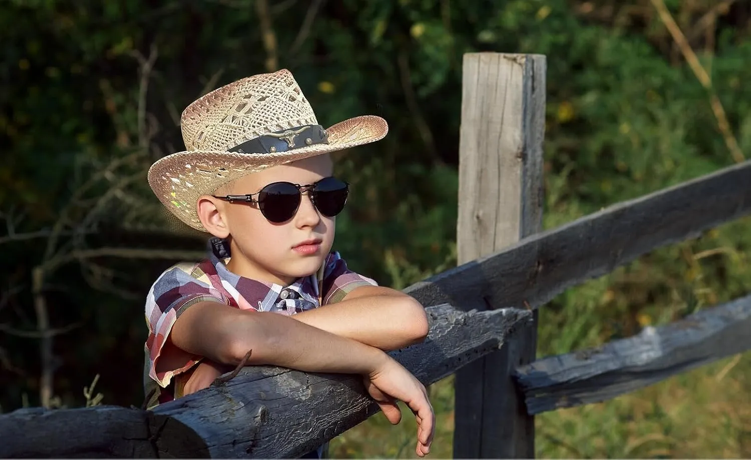 Jastore Straw Cowboy Hats for Toddler Girls Boys Summer Sun Hat Belt Buckle Cowgirl Western Hat for Kids