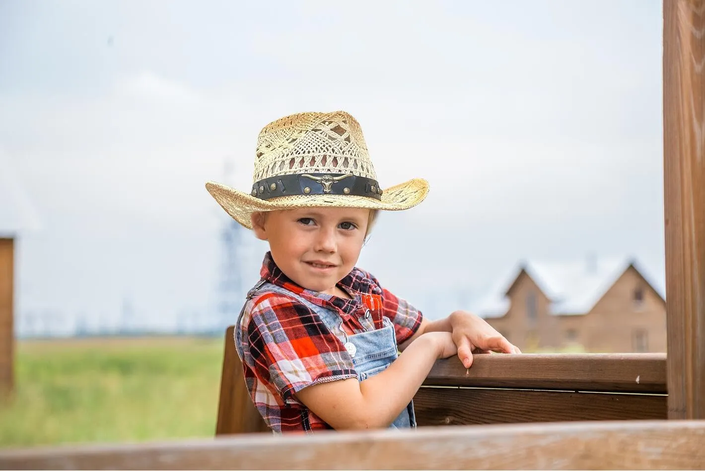 Jastore Straw Cowboy Hats for Toddler Girls Boys Summer Sun Hat Belt Buckle Cowgirl Western Hat for Kids