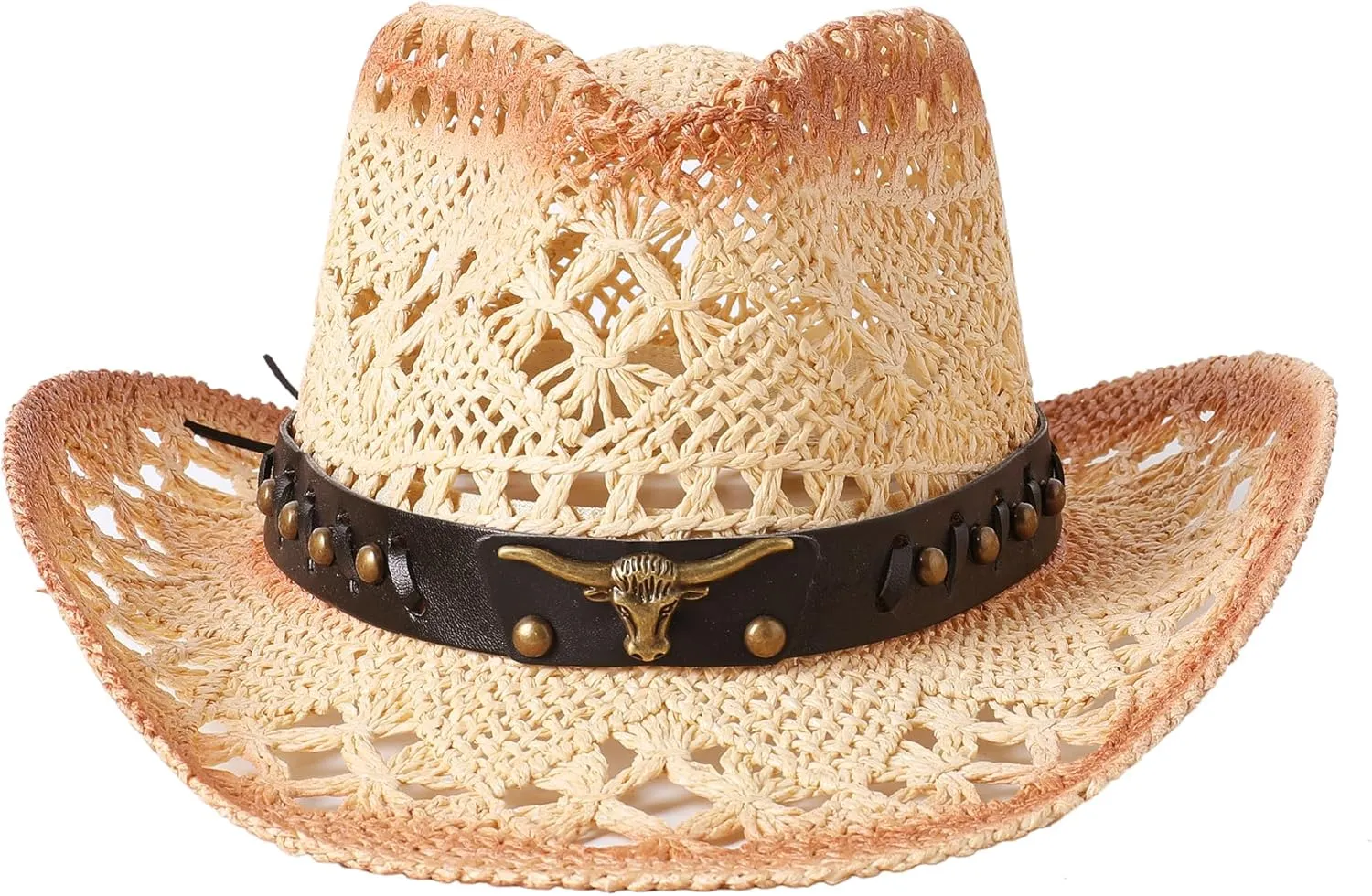 Jastore Straw Cowboy Hats for Toddler Girls Boys Summer Sun Hat Belt Buckle Cowgirl Western Hat for Kids