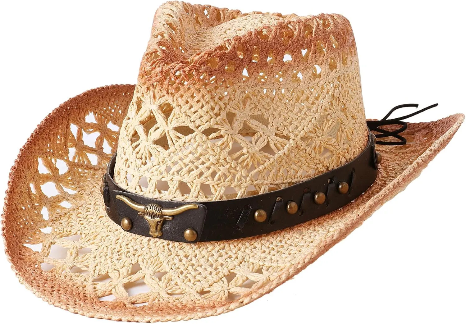 Jastore Straw Cowboy Hats for Toddler Girls Boys Summer Sun Hat Belt Buckle Cowgirl Western Hat for Kids