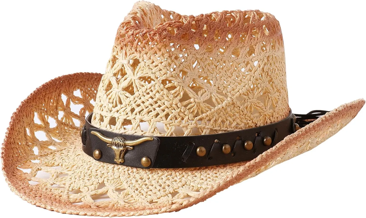 Jastore Straw Cowboy Hats for Toddler Girls Boys Summer Sun Hat Belt Buckle Cowgirl Western Hat for Kids
