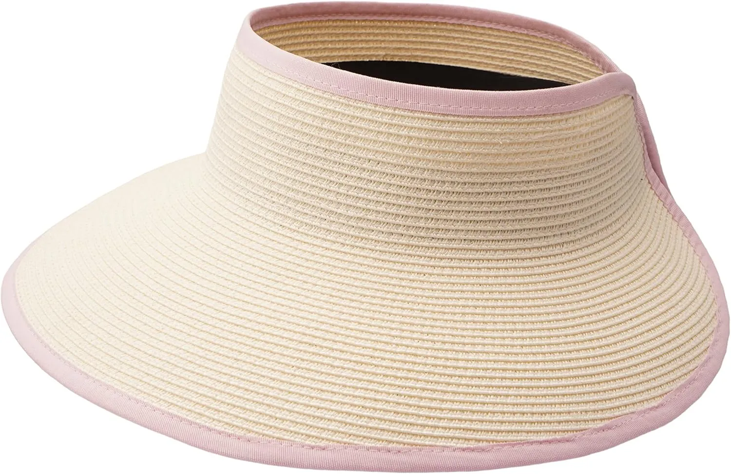 Joywant Sun Visor Hats for Women, Women's Summer Ponytail Foldable Straw Beach Hat with UPF 50 