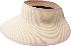 Joywant Sun Visor Hats for Women, Women's Summer Ponytail Foldable Straw Beach Hat with UPF 50 