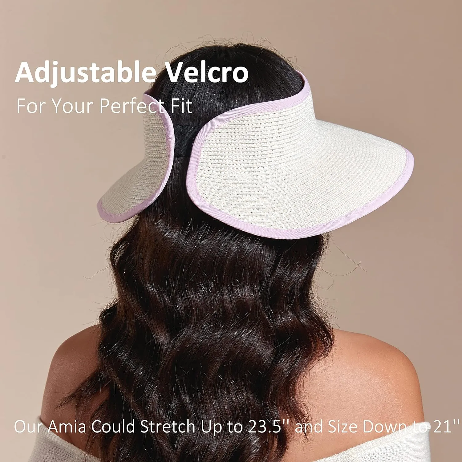 Joywant Sun Visor Hats for Women, Women's Summer Ponytail Foldable Straw Beach Hat with UPF 50 