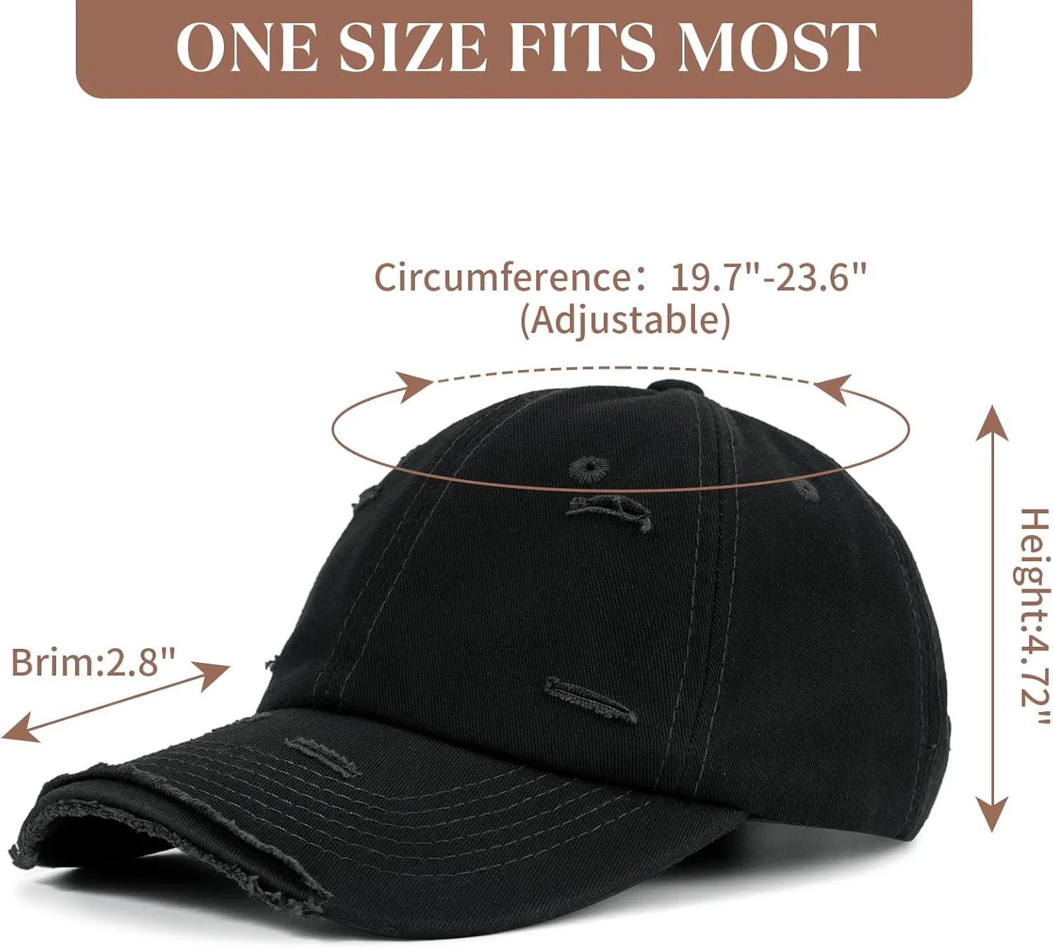 Komorebi Baseball Cap Women Men Vintage Washed Distressed Hats Adjusted Cotton Dad Hat Adjustable Trucker Headwear