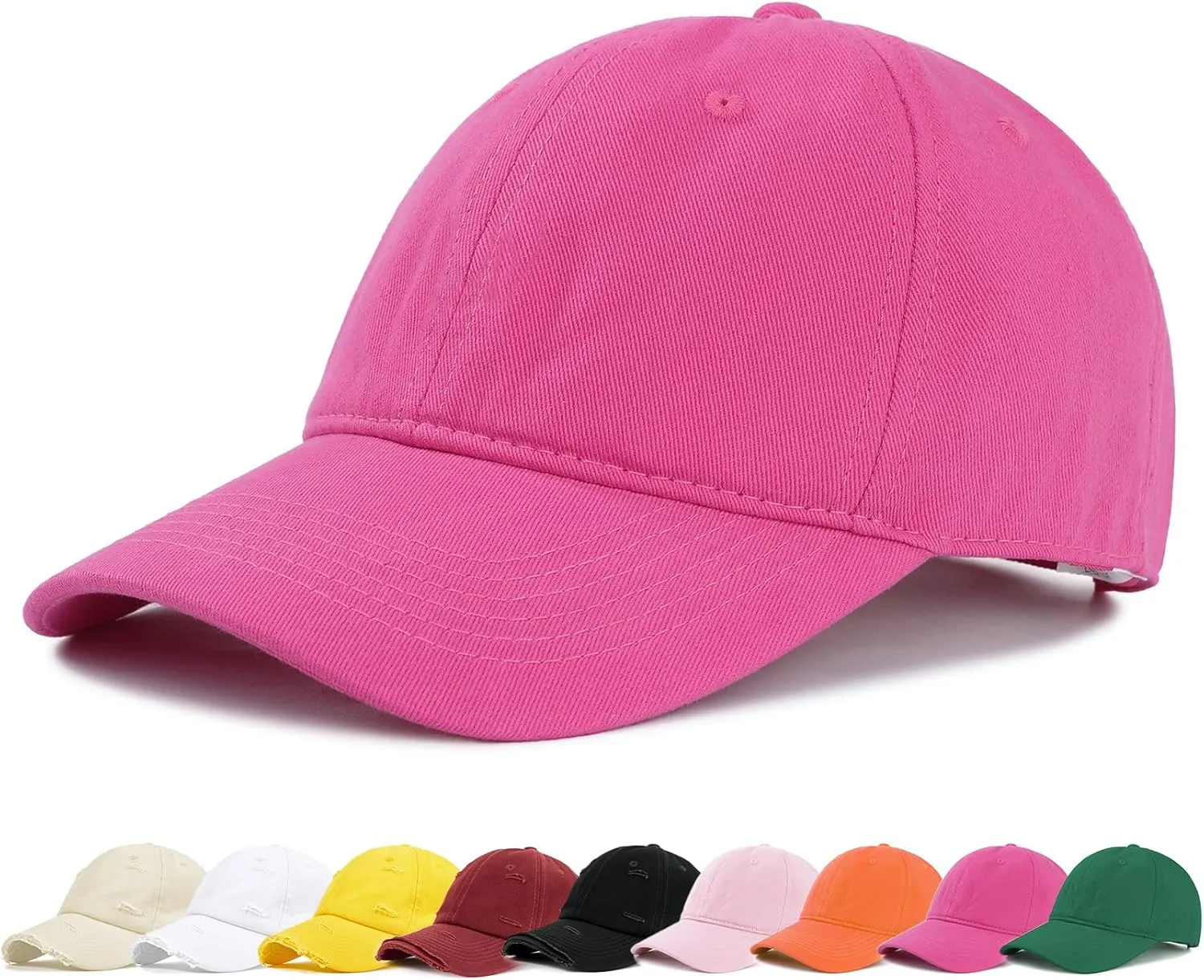 Komorebi Baseball Cap Women Men Vintage Washed Distressed Hats Adjusted Cotton Dad Hat Adjustable Trucker Headwear