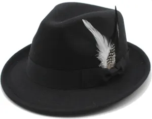 LIDHAY Classic Fedora Hats for Men & Women Vintage Style Short Brim Felt Hat Panama Fedora Hats with Bands