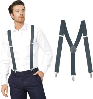 Men's Adjustable Suspenders with Elastic Straps Y-Back,Hiking Suspenders Under Clothes